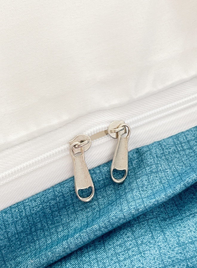 لونا هوم مقاس واحد، غطاء لحاف مكون من 4 قطع - 160*210 سم.1 ورقة مزودة - 100*200+30 سم. 2 غطاء للوسائد - 50*75 سم. تصميم فلامنغو وردي مذهل على خلفية بيضاء مع لمسات من اللون الوردي. - Image 4